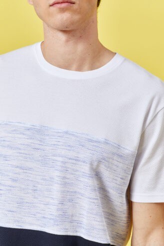 חולצת טי פופקורן קולור בלוק