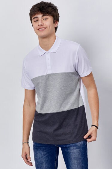 חולצת פולו פיקה קולור בלוק