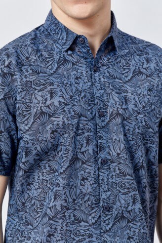 חולצה מכופתרת הדפס אבסטרקט