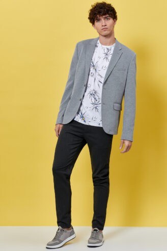 ג'קט ג'רסי אלגנטי אפור