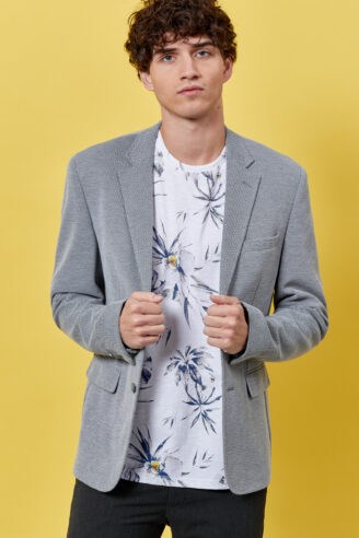 ג'קט ג'רסי אלגנטי אפור