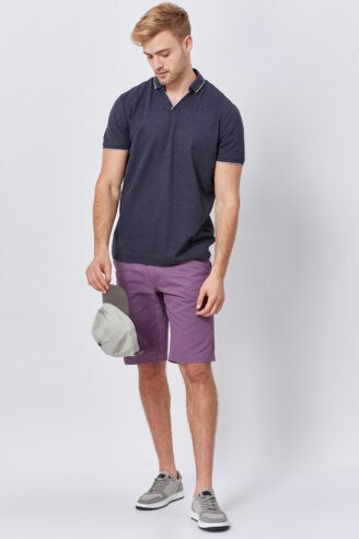 חולצת פולו פיקה ספליט וי