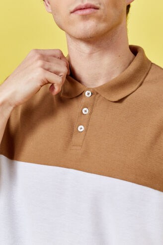 חולצת פולו פיקה קולור בלוק