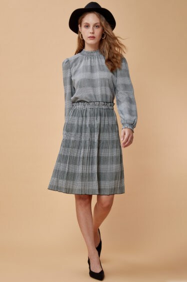 חצאית פליסה מודפסת