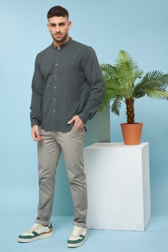 מכנסי צ'ינו מעוצב מבד מודפס