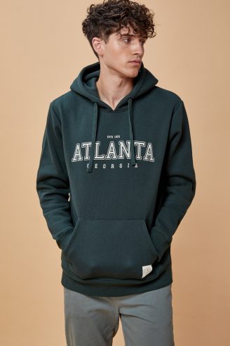 פוטר קפוצ'ון עם הדפס ATLANTA