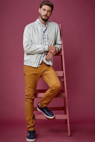 מעיל בומבר דמוי זמש