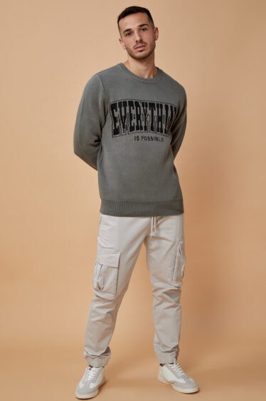 סוודר עבה ג'קארד