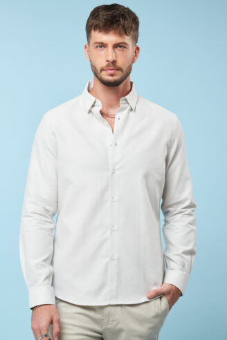 חולצה מכופתרת אלגנטית טקסטורת DOBBY