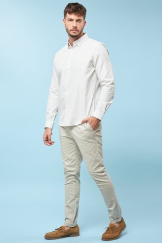 חולצה מכופתרת אלגנטית טקסטורת DOBBY