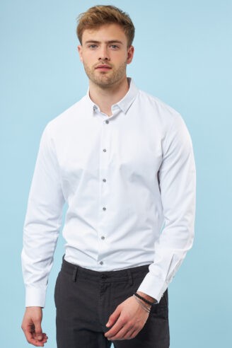 חולצה מכופתרת מחויטת TWILL