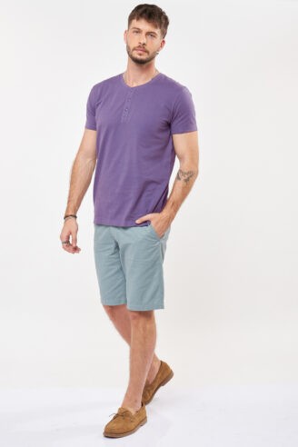 חולצת טי בייבי ואפל חצי כפתרה