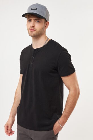 חולצת טי בייבי ואפל חצי כפתרה