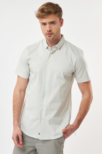 חולצה מכופתרת לייקרה צרה