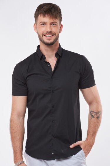 חולצה מכופתרת לייקרה צרה