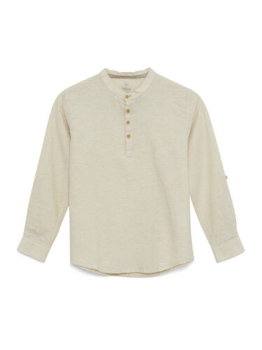 חולצת גלביה במראה פשתן לילדים