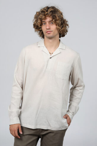 חולצת גלביה פולו בד crep