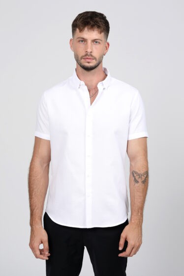 חולצה מכופתרת אלגנט עם טקסטורת DOBBY