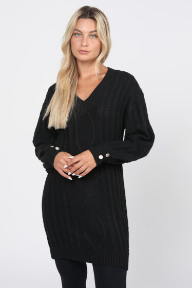 טוניקת סריג V צמות