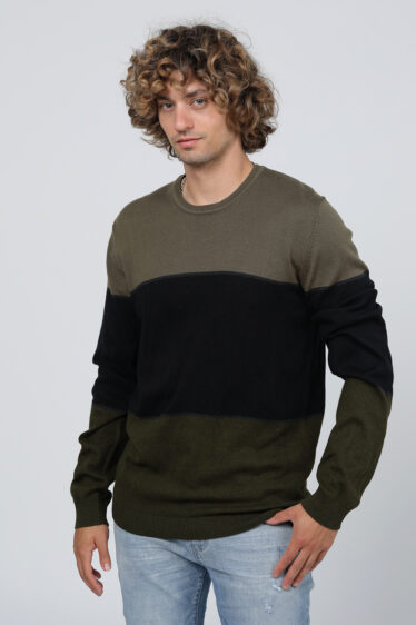 סריג בייסיק פסים קולור בלוק