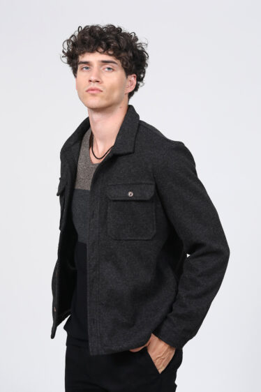 ג'קט ג'רסי במראה צמר