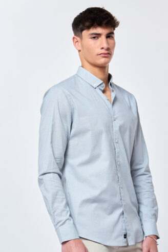 חולצה מכופתרת טקסטורת fill-a-fill