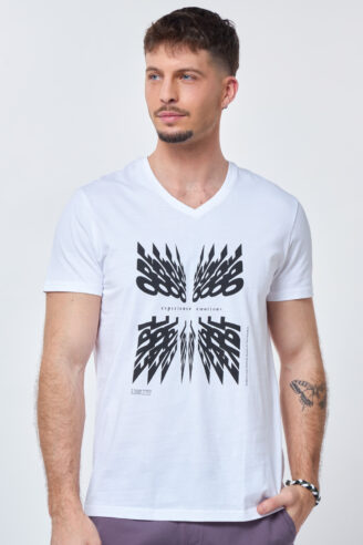 חולצת טי הדפס אשליה