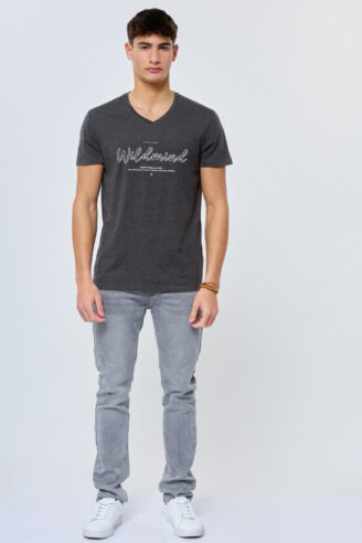 חולצת טי הדפס טקסט