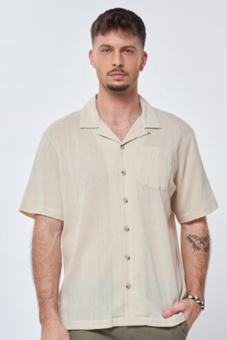 חולצה מכופתרת רחבה crep