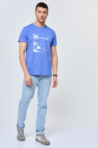 ג'ינס ג'רסי שטוף צר