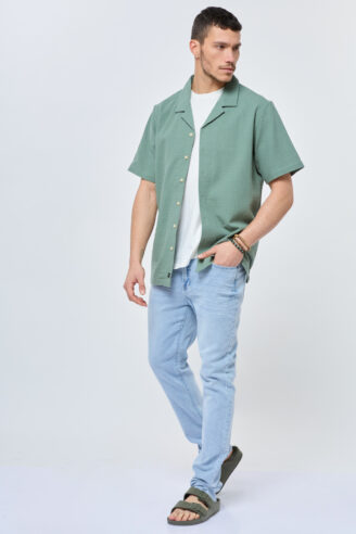 ג'ינס ג'רסי שטוף צר