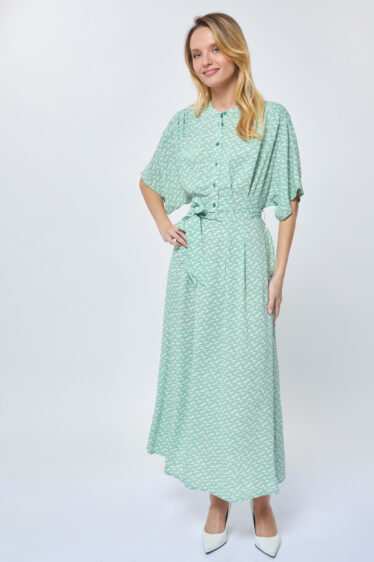 שמלת דפוס גאומטרי