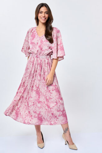 שמלת שיפון דפוס בוטני