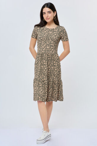 שמלת קומות מודפסת