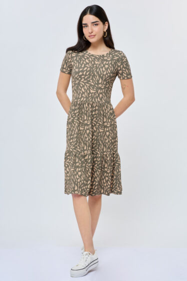 שמלת קומות מודפסת