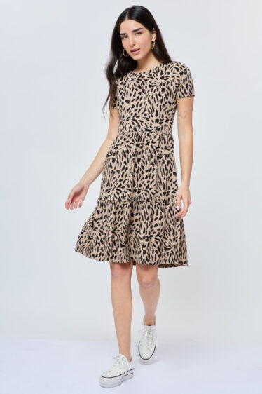 שמלת קומות מודפסת