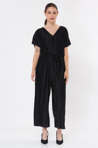 אוברול פליסה מעטפת - שחור