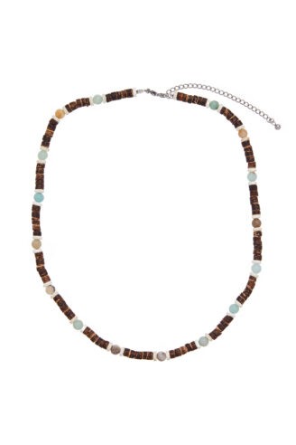 שרשרת עץ ואבנים