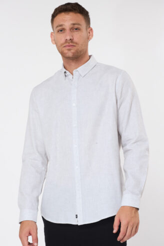 חולצה מכופתרת DOBBY מלנש - אפור בהיר חולצה מכופתרת DOBBY מלנש - אפור בהיר