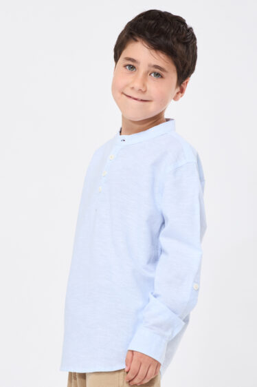 חולצת גלביה במראה פשתן לילדים