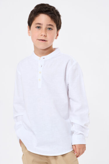 חולצת גלביה במראה פשתן  לילדים