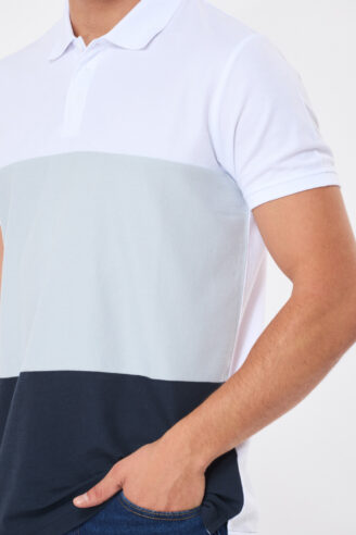 חולצת פולו פיקה קולור בלוק