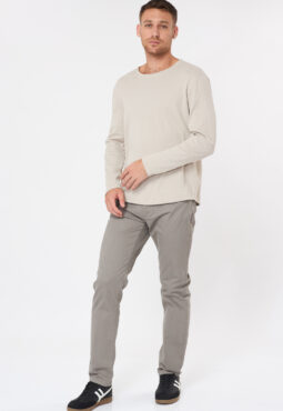 חולצת טי בד ריב - אבן