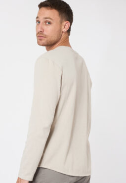 חולצת טי בד ריב - אבן