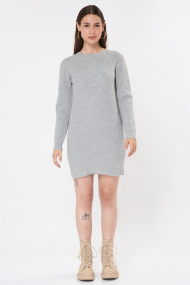 טוניקת סריג - אפור מלנז'