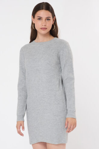 טוניקת סריג - אפור מלנז'