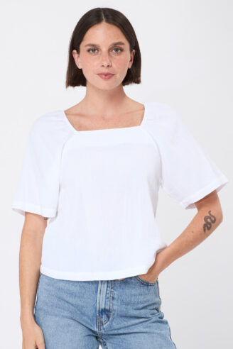חולצת בוהו טטרה- לבן חולצת בוהו טטרה- לבן