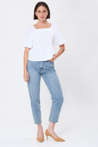 חולצת בוהו טטרה- לבן