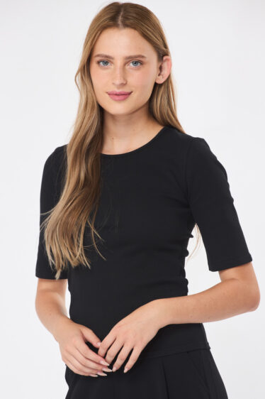חולצת ריב בייסיק - שחור