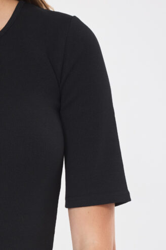 חולצת ריב בייסיק - שחור